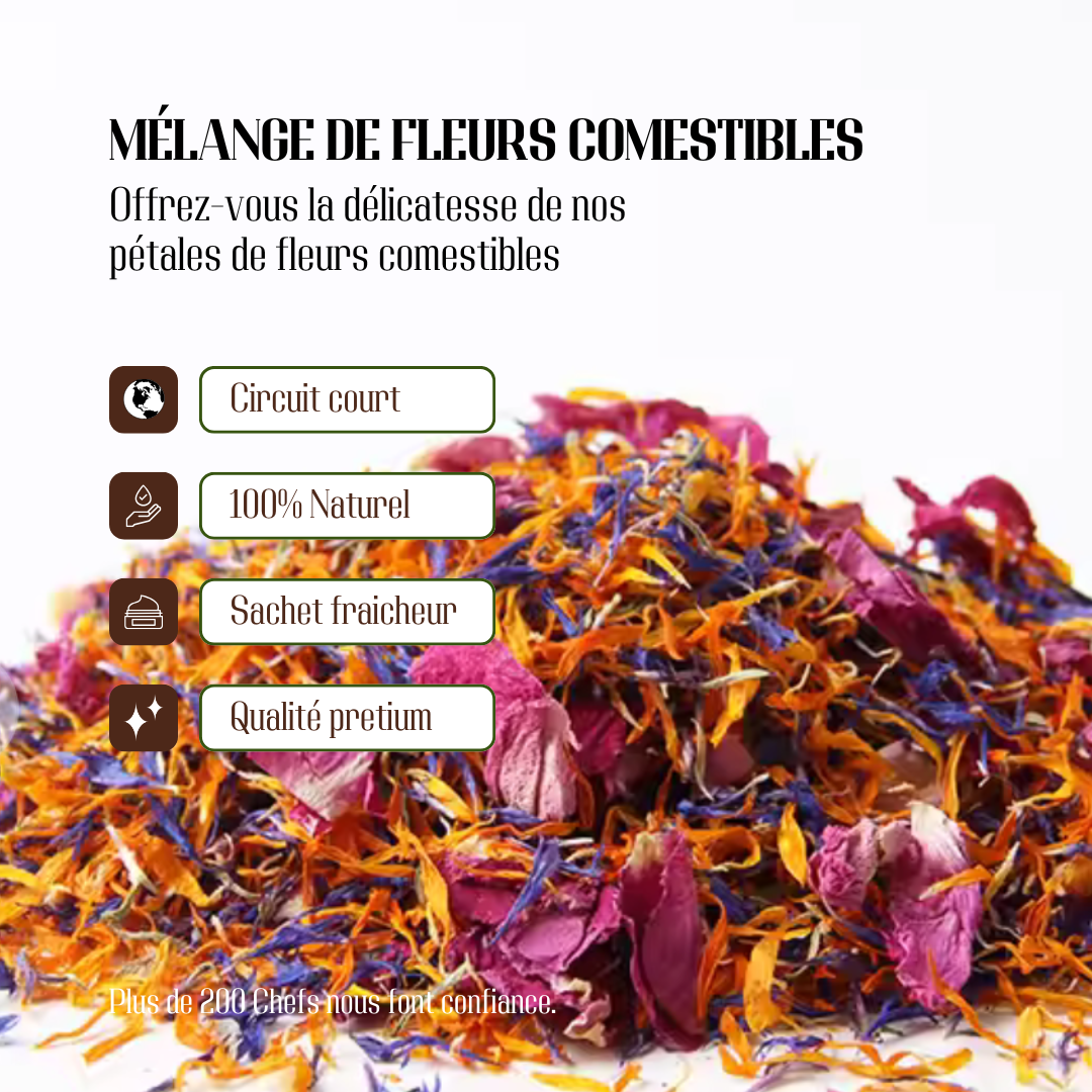 MÉLANGE DE FLEURS COMESTIBLES